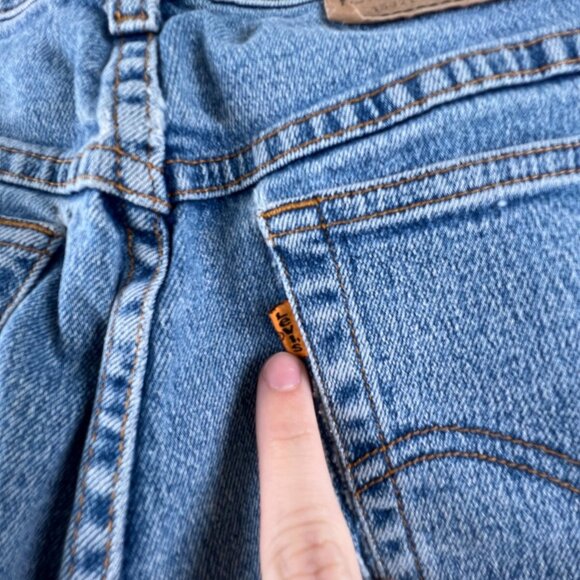 VTG Levi’s Orange Tab Women Size 10 Med Cotton Spandex Denim Jeans Slim Tapered - Picture 9 of 16